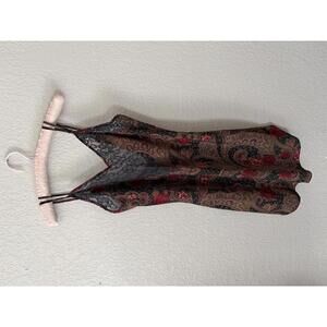 VTG Victoria Secret Gold Label Paisley Lace Slip Dress Size Large